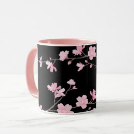Cherry Blommar - Black Mugg