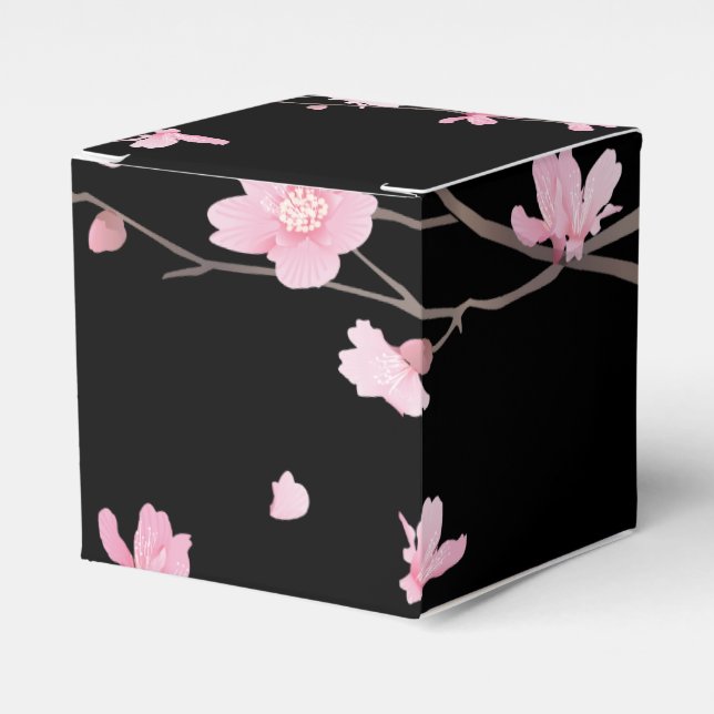Cherry Blommar - Black Presentaskar (Framsidan Sidan)