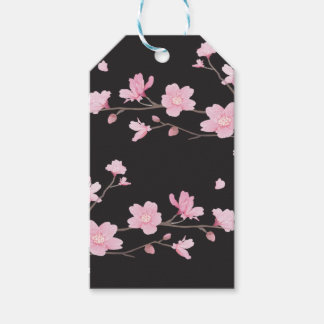 Cherry Blommar - Black Presentetikett