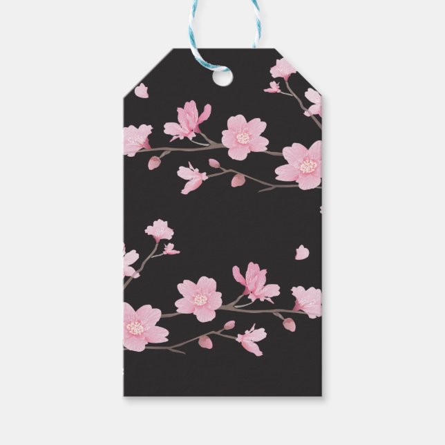 Cherry Blommar - Black Presentetikett (Framsidan)