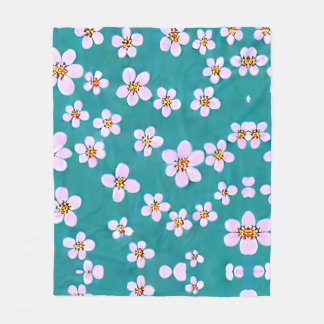 Cherry Blommar Blanket Fleecefilt