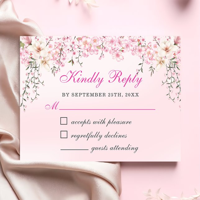 Cherry Blommar Blommigt Sweet sixteen Birthday OSA Kort (Skapare uppladdad)