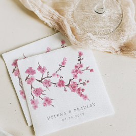 Cherry Blommar Bloom | Bröllop Cocktail Pappersservett
