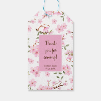 Cherry Blommar Bloom Gift Märkre Presentetikett
