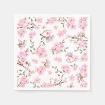 Cherry Blommar Bloom Papper Napkins