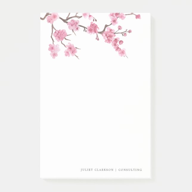 Cherry Blommar Bloom | Totalt Post-it Block (Framsida)