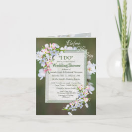 Cherry Blommar Bouquet Couple Shower Inbjudan