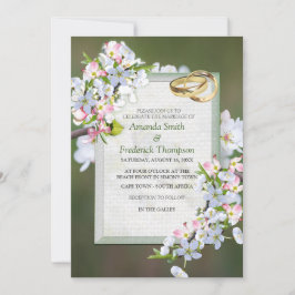Cherry Blommar Bouquet Theme Inbjudningar
