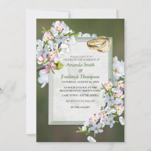 Cherry Blommar Bouquet Theme Inbjudningar
