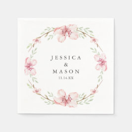 Cherry Blommar Bröllop Cocktail Napkins Pappersservett