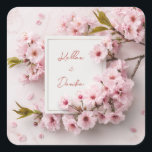Cherry Blommar Bröllop Fyrkantigt Klistermärke<br><div class="desc">Fira din speciella dag med den mjuka, romantiska charmen från den körsbärsdekalen blommar bröllop. Med ömtåliga rosa sakura blommor som blåser längs ett fint grenar, fångar den här designen vår tidlösa elegans. Den subtila marmorinspirerade bakgrunden tillför en modern, förfinad beröring, skapar perfekten för bröllop med romantiska, botaniska eller minimalistiska teman....</div>