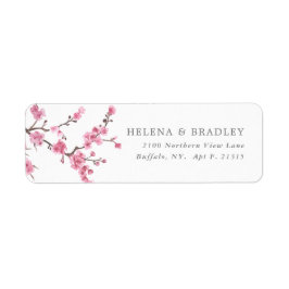 Cherry Blommar | BRÖLLOP RETURADRESS Returadress Etikett