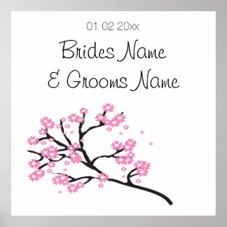 Cherry Blommar Bröllop Souvenirs Gifts Giveaways Poster