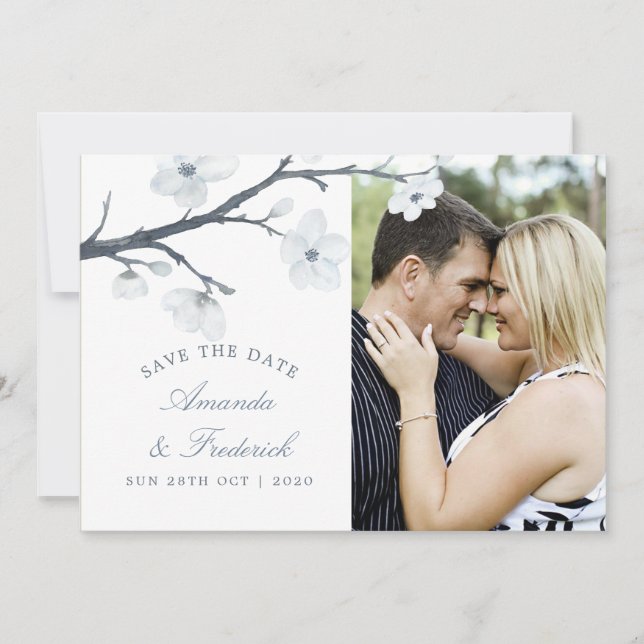 Cherry Blommar Bröllop spara datum Spara Datumet (Framsida)