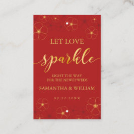 Cherry Blommar Bröllop Sparkler Märkre |Anpassning Visitkort