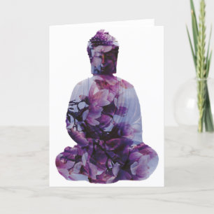 Cherry Blommar Buddha Kort