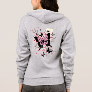 Cherry Blommar Butterflies T Shirt