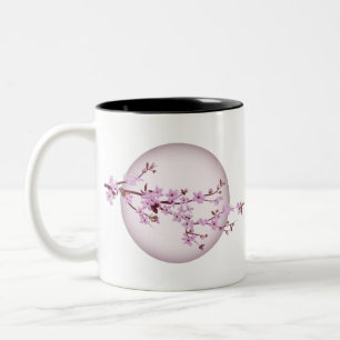 Cherry Blommar Cherry Träd Japanska Sakura Två-Tonad Mugg