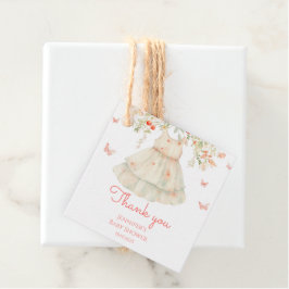 Cherry Blommar Clothesline Baby Shower Tack Gåvor Etiketter