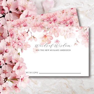 Cherry Blommar Delight Bride Ord of Wisdom Card Inbjudningar