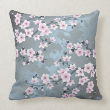 Cherry Blommar Dusky Rosa Grayish Blue Blommigt