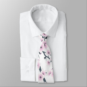 Cherry Blommar Dusky Rosa White Blommigt Slips