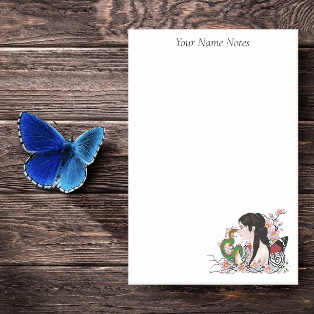 Cherry Blommar Fairy Dragon Vänskap Post-it Block (Skapare uppladdad)