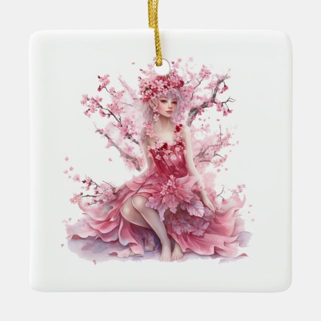 Cherry Blommar Fairy Princess Ornament (Framsida)