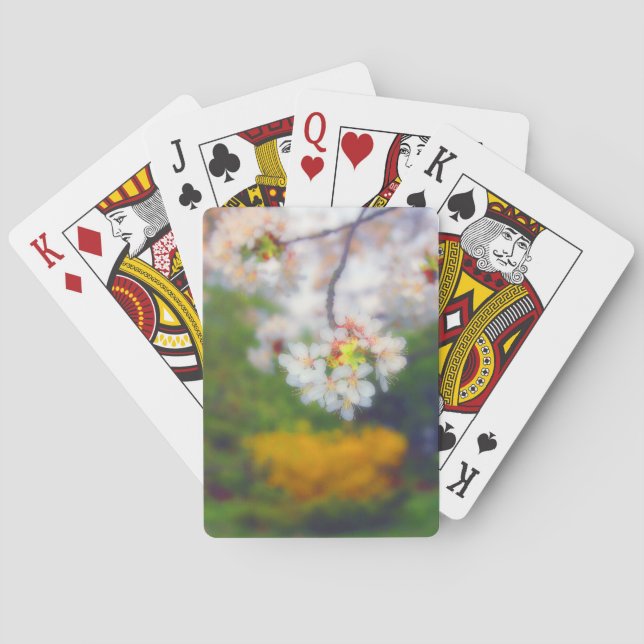 Cherry Blommar Fantasy Bicycle Spelkort (Baksidan)
