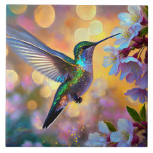 Cherry Blommar Fantasy Hummingbird