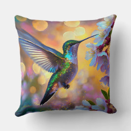 Cherry Blommar Fantasy Hummingbird Kudde