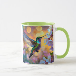 Cherry Blommar Fantasy Hummingbird Mugg