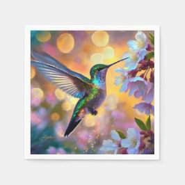 Cherry Blommar Fantasy Hummingbird Pappersservett