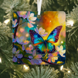 Cherry Blommar Fantasy Sunrise Butterfly Julgransdekoration