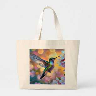 Cherry Blommar Fantasy Sunrise Hummingbird Jumbo Tygkasse