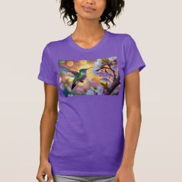 Cherry Blommar Fantasy Sunrise Hummingbird T Shirt