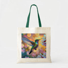 Cherry Blommar Fantasy Sunrise Hummingbird Tygkasse