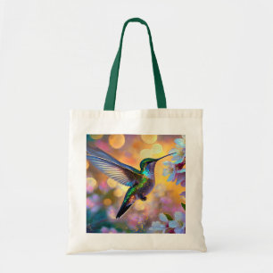 Cherry Blommar Fantasy Sunrise Hummingbird Tygkasse