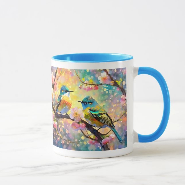Cherry Blommar Fantasy Sunrise Songbird Mugg (Höger)