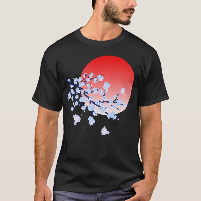 Cherry Blommar Festval Full Moon 4 T-Shirt (Framsida)