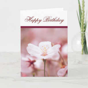 Cherry Blommar Flower Grattis på födelsedagen Gree Kort
