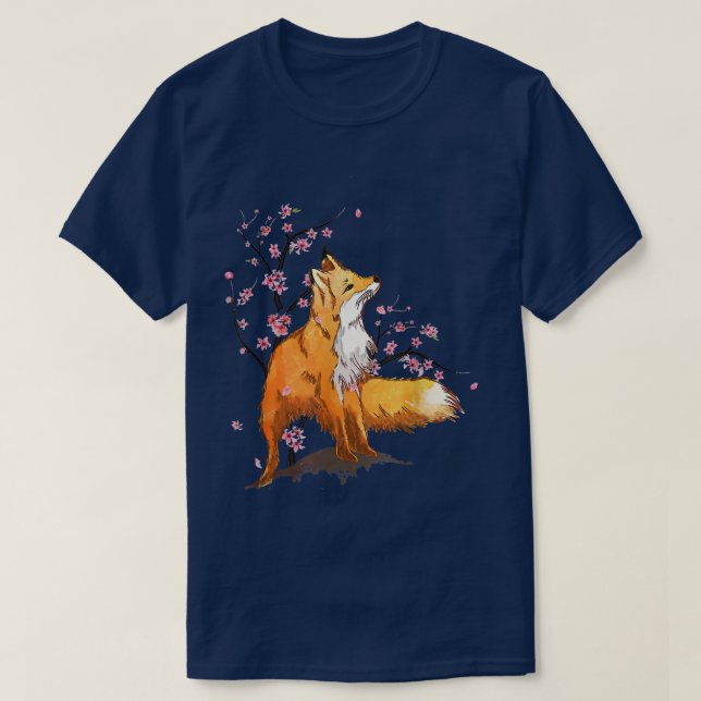 Cherry Blommar Flower Japansk Art Fo T Shirt (Design framsida)