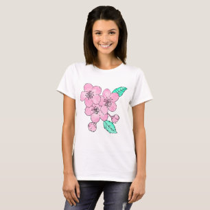 Cherry Blommar Flower T Shirt