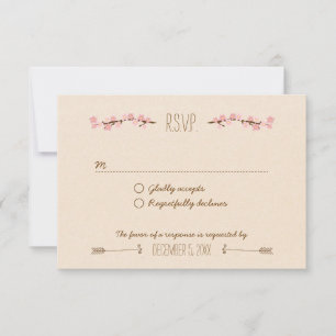Cherry Blommar Flower Wandan Rustit Bröllop OSA Kort