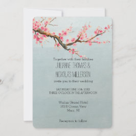 Cherry Blommar Flowers Bröllop Inbjudningar