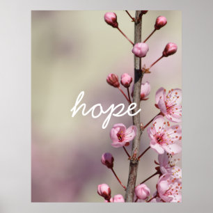 Cherry Blommar Flowers Hope Poster
