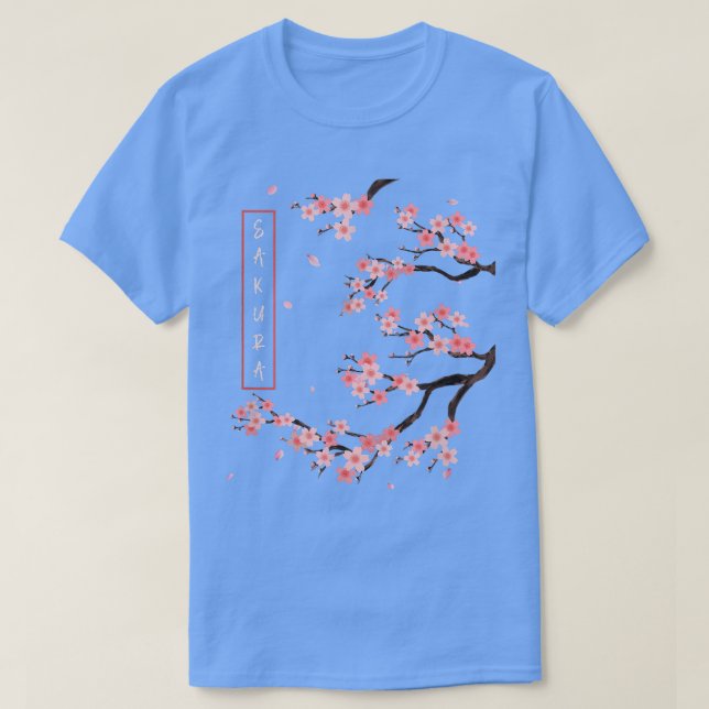 Cherry Blommar Flowers Japansk Art Sakura T Shirt (Design framsida)