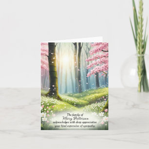 Cherry Blommar Forest Sympathy Tack Kort