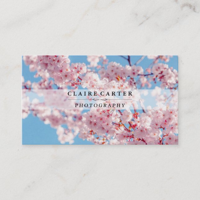 Cherry Blommar | Fotograf Visitkort (Framsida)