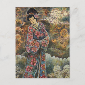 Cherry Blommar Geisha, Fine Art Products Vykort